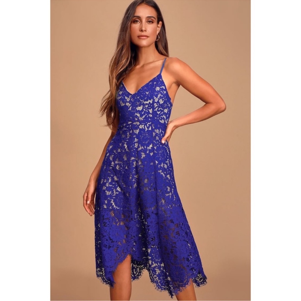 Lulus Blue Lace Dress